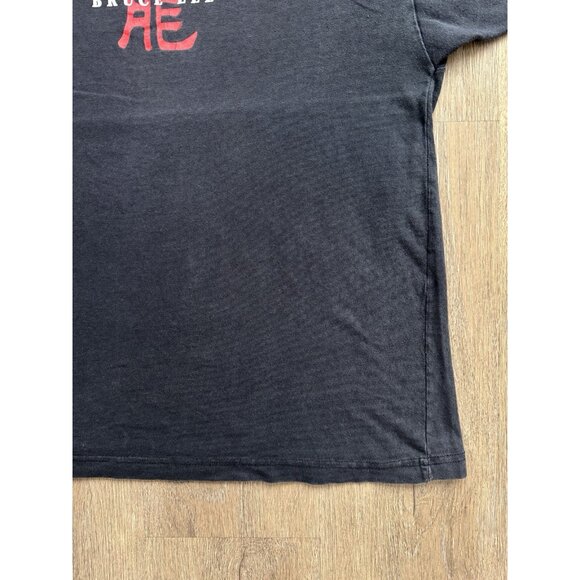 Vintage Y2K Bruce Lee Chinese Character Movie TV Martial Arts Black Shirt Rare T - Picture 6 of 12